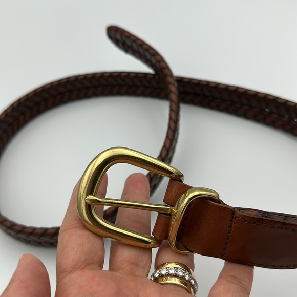 coach braided leather belt size 34 - Picture 3 of 6